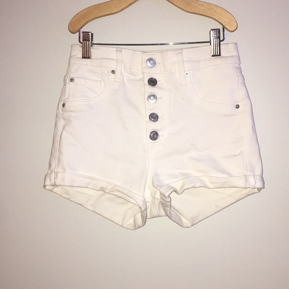 White Jean Shorts